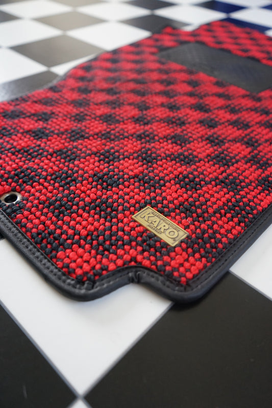 Karo R32 GTR Front Mat Set - Red/Black