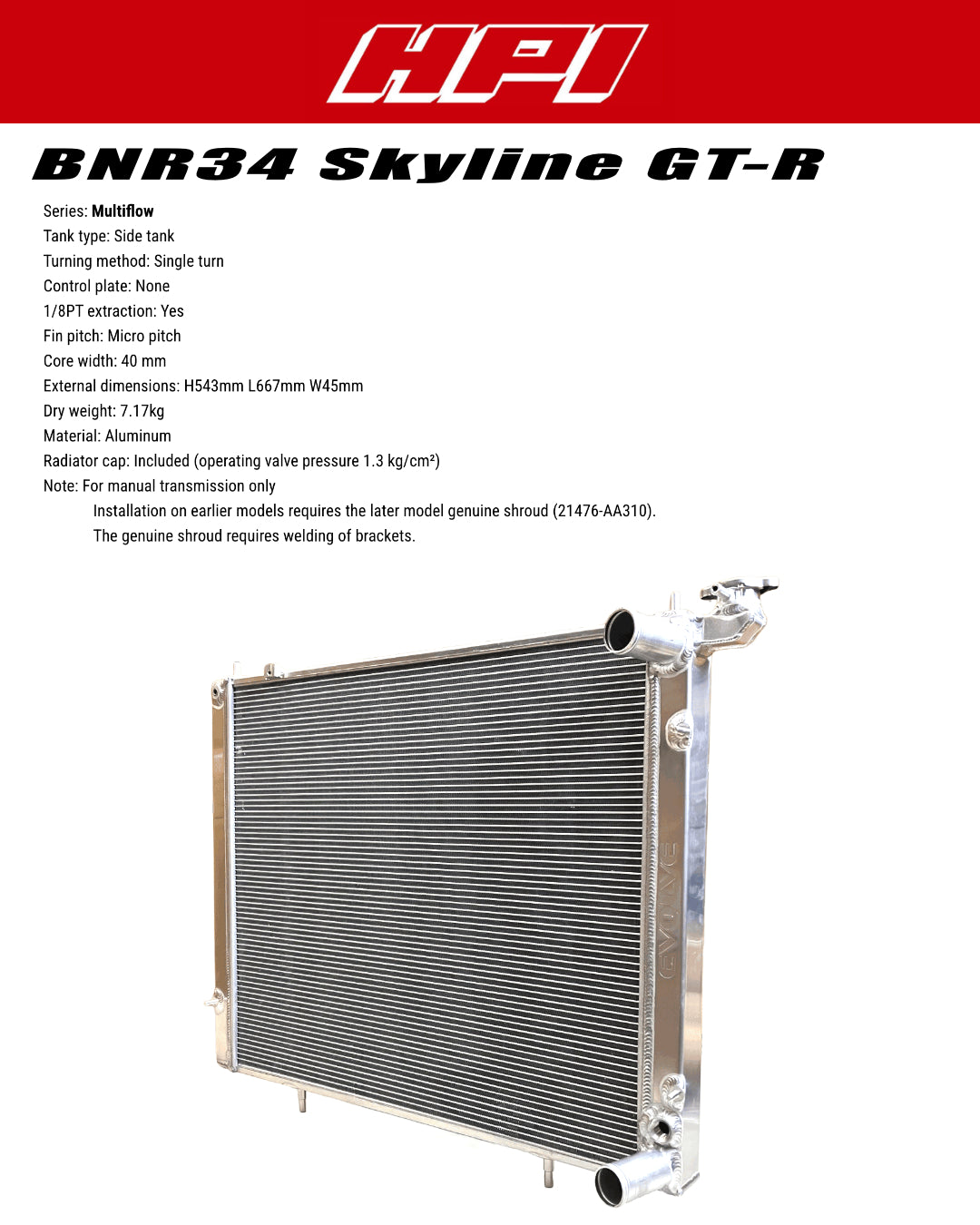 HPI Radiator Kit