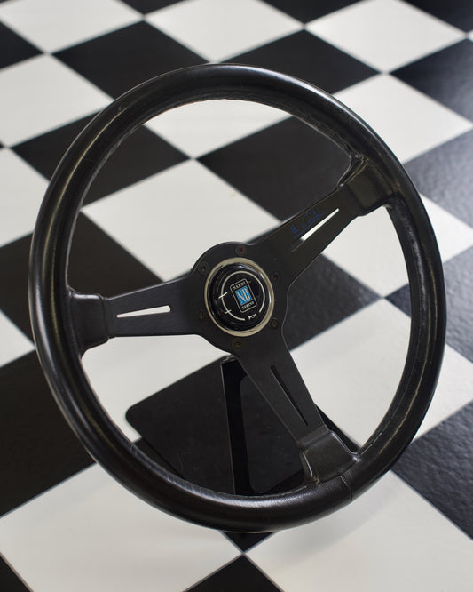 Nardi Classic 360mm with Blue Stitching and Logo