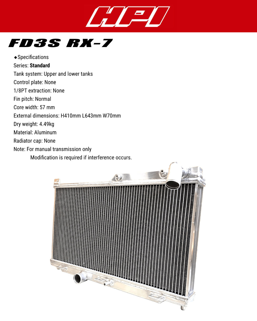 HPI Radiator Kit